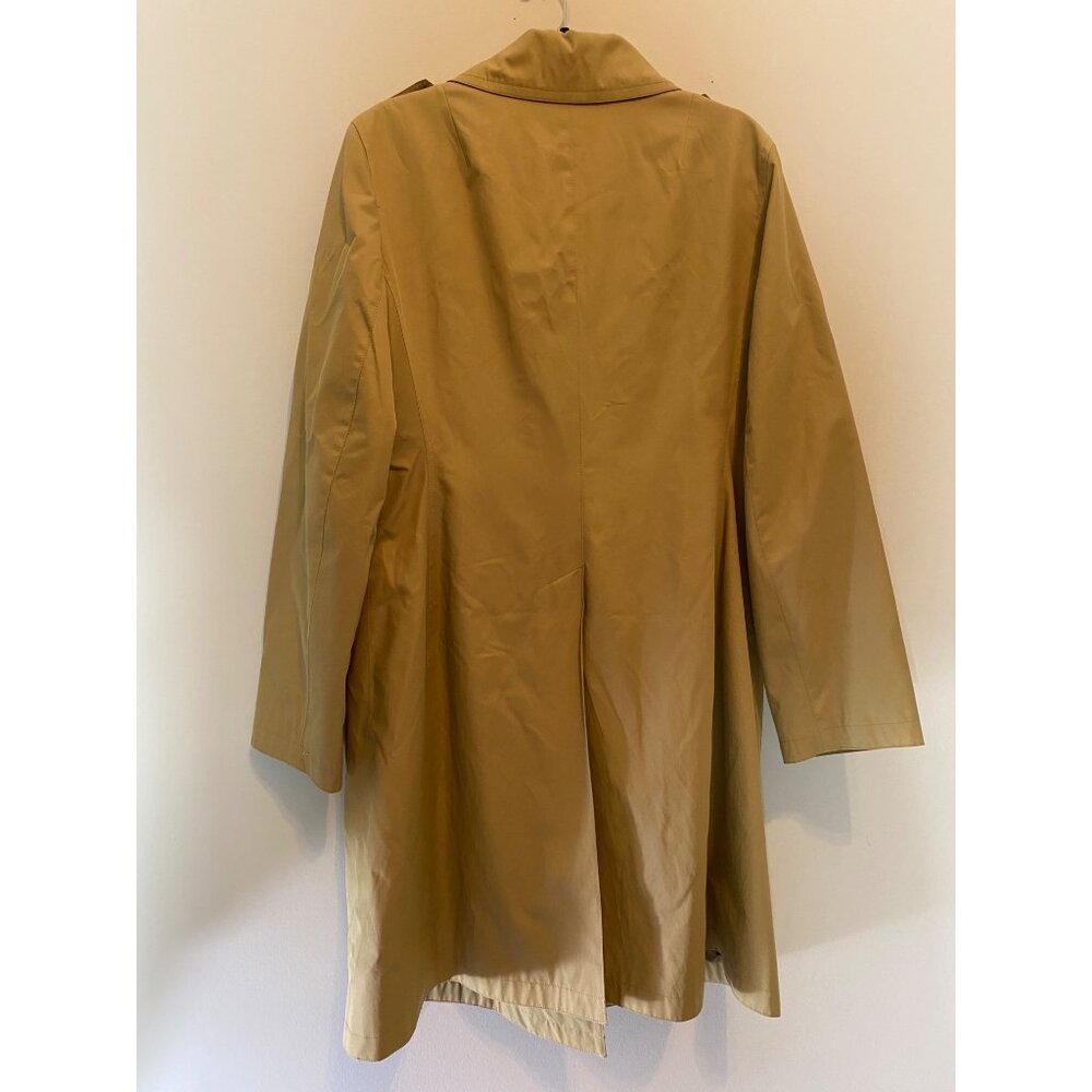 Michael Kors Trench Coat Beige Double-Breasted 39" Long Large - Picture 3 of 14